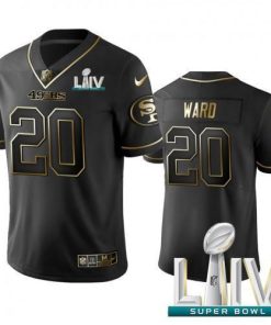 Nike San Francisco 49ers #20 Jimmie Ward Black Golden Super Bowl LIV 2020 Limited Edition Stitched NFL Jersey