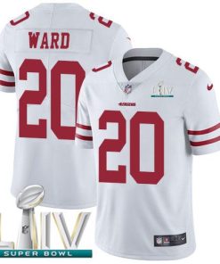 Nike San Francisco 49ers #20 Jimmie Ward White Super Bowl LIV 2020 Stitched NFL Vapor Untouchable Limited Jersey