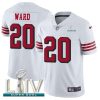 Nike San Francisco 49ers #20 Jimmie Ward White Super Bowl LIV 2020 Rush Stitched NFL Vapor Untouchable Limited Jersey
