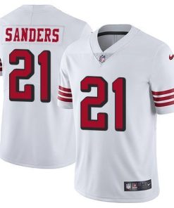 Nike San Francisco 49ers #21 Deion Sanders White Rush Stitched NFL Vapor Untouchable Limited Jersey