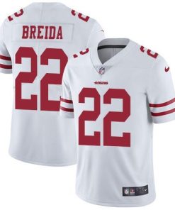 Nike San Francisco 49ers #22 Matt Breida White Stitched NFL Vapor Untouchable Limited Jersey