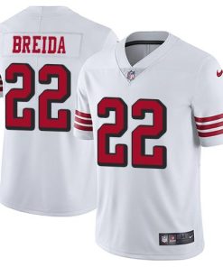 Nike San Francisco 49ers #22 Matt Breida White Rush Stitched NFL Vapor Untouchable Limited Jersey
