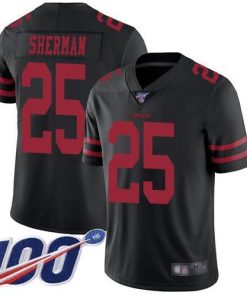 Nike San Francisco 49ers #25 Richard Sherman Black Alternate Stitched NFL 100th Season Vapor Limited Jersey