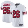 Nike San Francisco 49ers #26 Tevin Coleman White Rush Stitched NFL Vapor Untouchable Limited Jersey