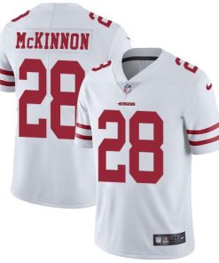 Nike San Francisco 49ers #28 Jerick McKinnon White Stitched NFL Vapor Untouchable Limited Jersey