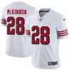Nike San Francisco 49ers #28 Jerick McKinnon White Rush Stitched NFL Vapor Untouchable Limited Jersey