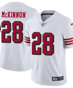 Nike San Francisco 49ers #28 Jerick McKinnon White Rush Stitched NFL Vapor Untouchable Limited Jersey