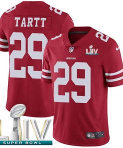 Nike San Francisco 49ers #29 Jaquiski Tartt Red Super Bowl LIV 2020 Team Color Stitched NFL Vapor Untouchable Limited Jersey