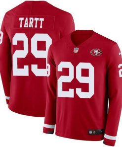 Nike San Francisco 49ers #29 Jaquiski Tartt Red Team Color Stitched NFL Limited Therma Long Sleeve Jersey