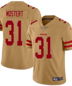 Nike San Francisco 49ers #31 Raheem Mostert Gold Stitched NFL Limited Inverted Legend Jersey