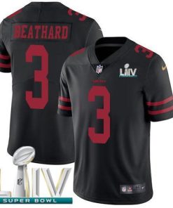 Nike San Francisco 49ers #3 C.J. Beathard Black Super Bowl LIV 2020 Alternate Stitched NFL Vapor Untouchable Limited Jersey