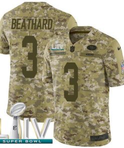 Nike San Francisco 49ers #3 C.J. Beathard Camo Super Bowl LIV 2020 Stitched NFL Limited 2018 Salute To Service Jersey