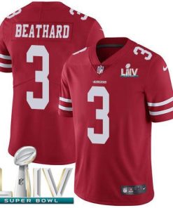 Nike San Francisco 49ers #3 C.J. Beathard Red Super Bowl LIV 2020 Team Color Stitched NFL Vapor Untouchable Limited Jersey
