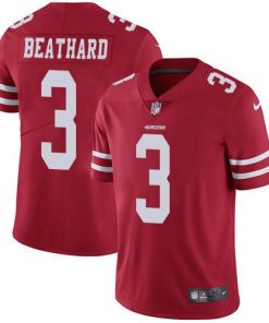 Nike San Francisco 49ers #3 C.J. Beathard Red Team Color Stitched NFL Vapor Untouchable Limited Jersey