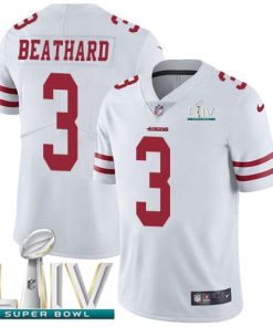 Nike San Francisco 49ers #3 C.J. Beathard White Super Bowl LIV 2020 Stitched NFL Vapor Untouchable Limited Jersey