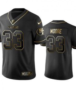 Nike San Francisco 49ers #33 Tarvarius Moore Black Golden Limited Edition Stitched NFL Jersey