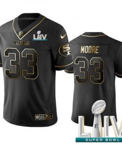 Nike San Francisco 49ers #33 Tarvarius Moore Black Golden Super Bowl LIV 2020 Limited Edition Stitched NFL Jersey