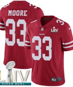 Nike San Francisco 49ers #33 Tarvarius Moore Red Super Bowl LIV 2020 Team Color Stitched NFL Vapor Untouchable Limited Jersey