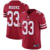 Nike San Francisco 49ers #33 Tarvarius Moore Red Team Color Stitched NFL Vapor Untouchable Limited Jersey