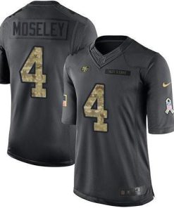 Nike San Francisco 49ers #4 Emmanuel Moseley Black Stitched NFL Limited 2016 Salute To Service Jersey