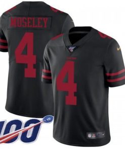 Nike San Francisco 49ers #4 Emmanuel Moseley Black Alternate Stitched NFL 100th Season Vapor Limited Jersey