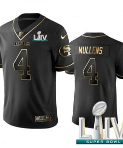 Nike San Francisco 49ers #4 Nick Mullens Black Golden Super Bowl LIV 2020 Limited Edition Stitched NFL Jersey