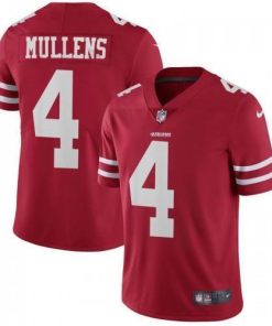 Nike San Francisco 49ers #4 Nick Mullens Red Team Color Stitched NFL Vapor Untouchable Limited Jersey