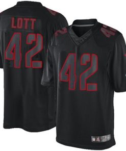 Nike San Francisco 49ers #42 Ronnie Lott Black Stitched NFL Impact Limited Jersey