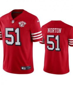 Nike San Francisco 49ers #51 Ken Norton Red Rush 75th Anniversary Stitched NFL Vapor Untouchable Limited Jersey