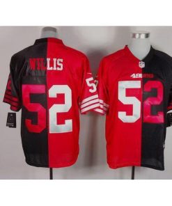 Nike San Francisco 49ers #52 Patrick Willis Black/Red Stitched NFL Elite Split Jersey