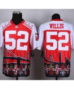 Nike San Francisco 49ers #52 Patrick Willis Red Stitched NFL Elite Noble Fashion Jersey