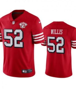Nike San Francisco 49ers #52 Patrick Willis Red Rush 75th Anniversary Stitched NFL Vapor Untouchable Limited Jersey