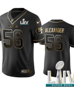 Nike San Francisco 49ers #56 Kwon Alexander Black Golden Super Bowl LIV 2020 Limited Edition Stitched NFL Jersey