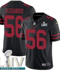 Nike San Francisco 49ers #56 Kwon Alexander Black Super Bowl LIV 2020 Alternate Stitched NFL Vapor Untouchable Limited Jersey