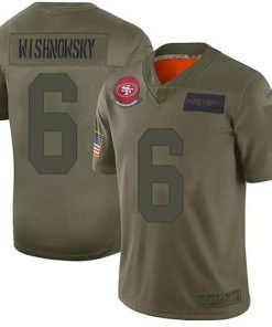 Nike San Francisco 49ers #6 Mitch Wishnowsky Camo Stitched NFL Limited 2019 Salute To Service Jersey