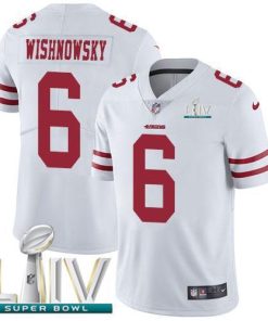 Nike San Francisco 49ers #6 Mitch Wishnowsky White Super Bowl LIV 2020 Stitched NFL Vapor Untouchable Limited Jersey