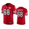 Nike San Francisco 49ers #68 Colton Mckivitz Red Rush 75th Anniversary Stitched NFL Vapor Untouchable Limited Jersey