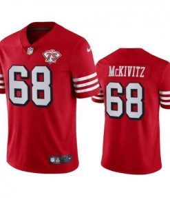 Nike San Francisco 49ers #68 Colton Mckivitz Red Rush 75th Anniversary Stitched NFL Vapor Untouchable Limited Jersey