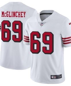 Nike San Francisco 49ers #69 Mike McGlinchey White Rush Stitched NFL Vapor Untouchable Limited Jersey