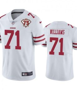 Nike San Francisco 49ers #71 Trent Williams White 75th Anniversary Stitched NFL Vapor Untouchable Limited Jersey