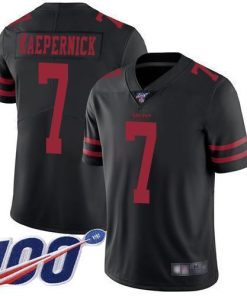 Nike San Francisco 49ers #7 Colin Kaepernick Black Alternate Stitched NFL 100th Season Vapor Limited Jersey