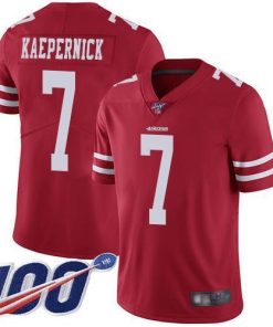Nike San Francisco 49ers #7 Colin Kaepernick Red Team Color Stitched NFL 100th Season Vapor Limited Jersey