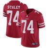 Nike San Francisco 49ers #74 Joe Staley Red Team Color Stitched NFL Vapor Untouchable Limited Jersey