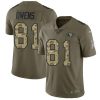Nike San Francisco 49ers #81 Terrell Owens Olive/Camo Stitched NFL Limited 2017 Salute To Service Jersey