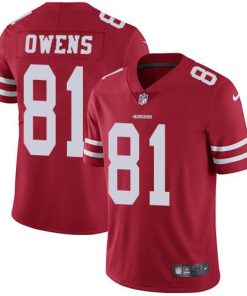 Nike San Francisco 49ers #81 Terrell Owens Red Team Color Stitched NFL Vapor Untouchable Limited Jersey