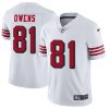 Nike San Francisco 49ers #81 Terrell Owens White Rush Stitched NFL Vapor Untouchable Limited Jersey