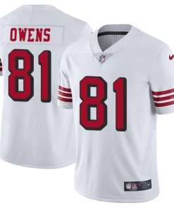 Nike San Francisco 49ers #81 Terrell Owens White Rush Stitched NFL Vapor Untouchable Limited Jersey