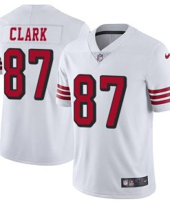 Nike San Francisco 49ers #87 Dwight Clark White Rush Stitched NFL Vapor Untouchable Limited Jersey