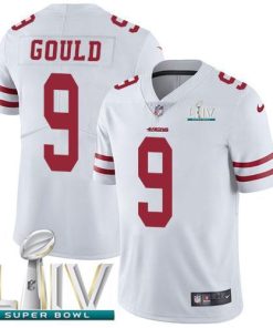 Nike San Francisco 49ers #9 Robbie Gould White Super Bowl LIV 2020 Stitched NFL Vapor Untouchable Limited Jersey