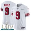 Nike San Francisco 49ers #9 Robbie Gould White Super Bowl LIV 2020 Rush Stitched NFL Vapor Untouchable Limited Jersey
